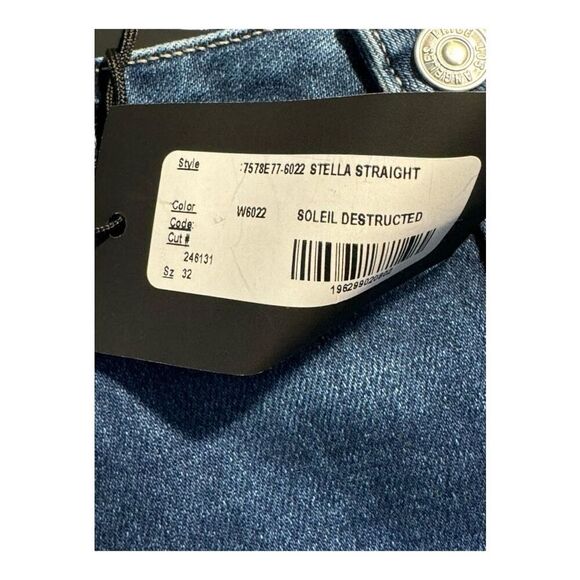 NEW PAIGE Women’s Size 14 (32) Stella Straight Soleil Destructed NWT - Picture 5 of 9